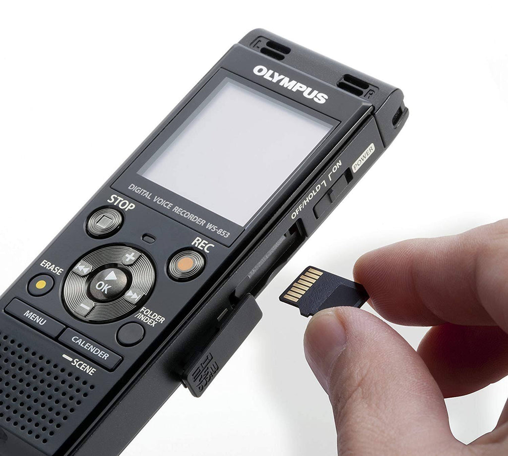 Olympus WS-853 Digital Voice Recorder - 8 GB - up to 260 hrs (MP3 Recording) - 64 kbps - Black