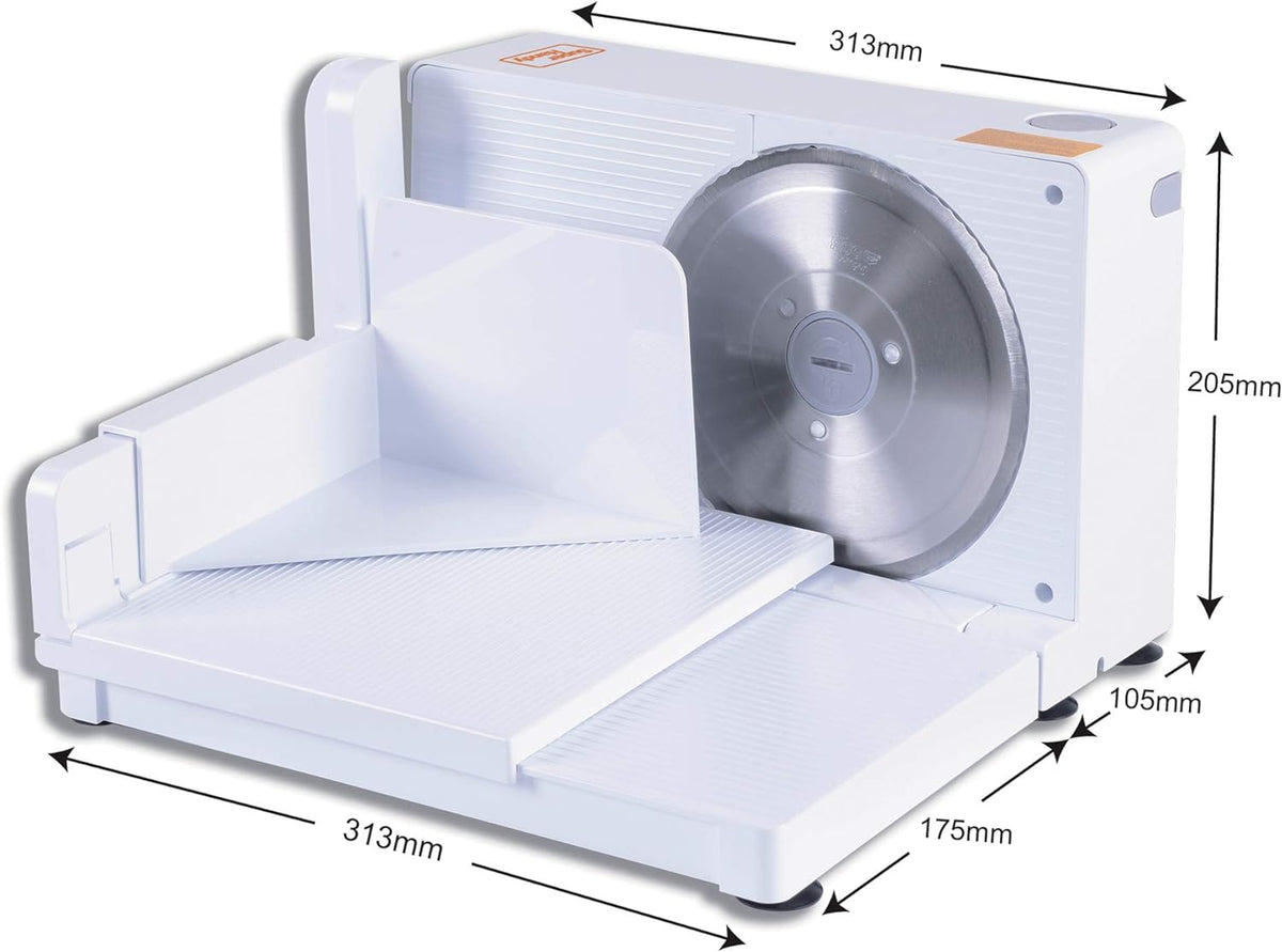 SuperHandy Meat Slicer Electric Food Deli Bread Cheese Portable Collapsible 6.7 inch Stainless Steel RSG Solingen Blade
