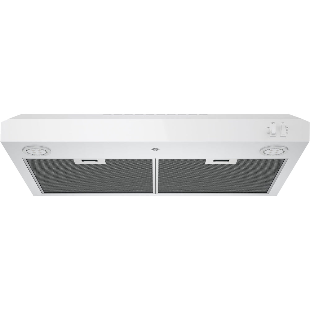 GE - 30 Convertible Range Hood - White on white