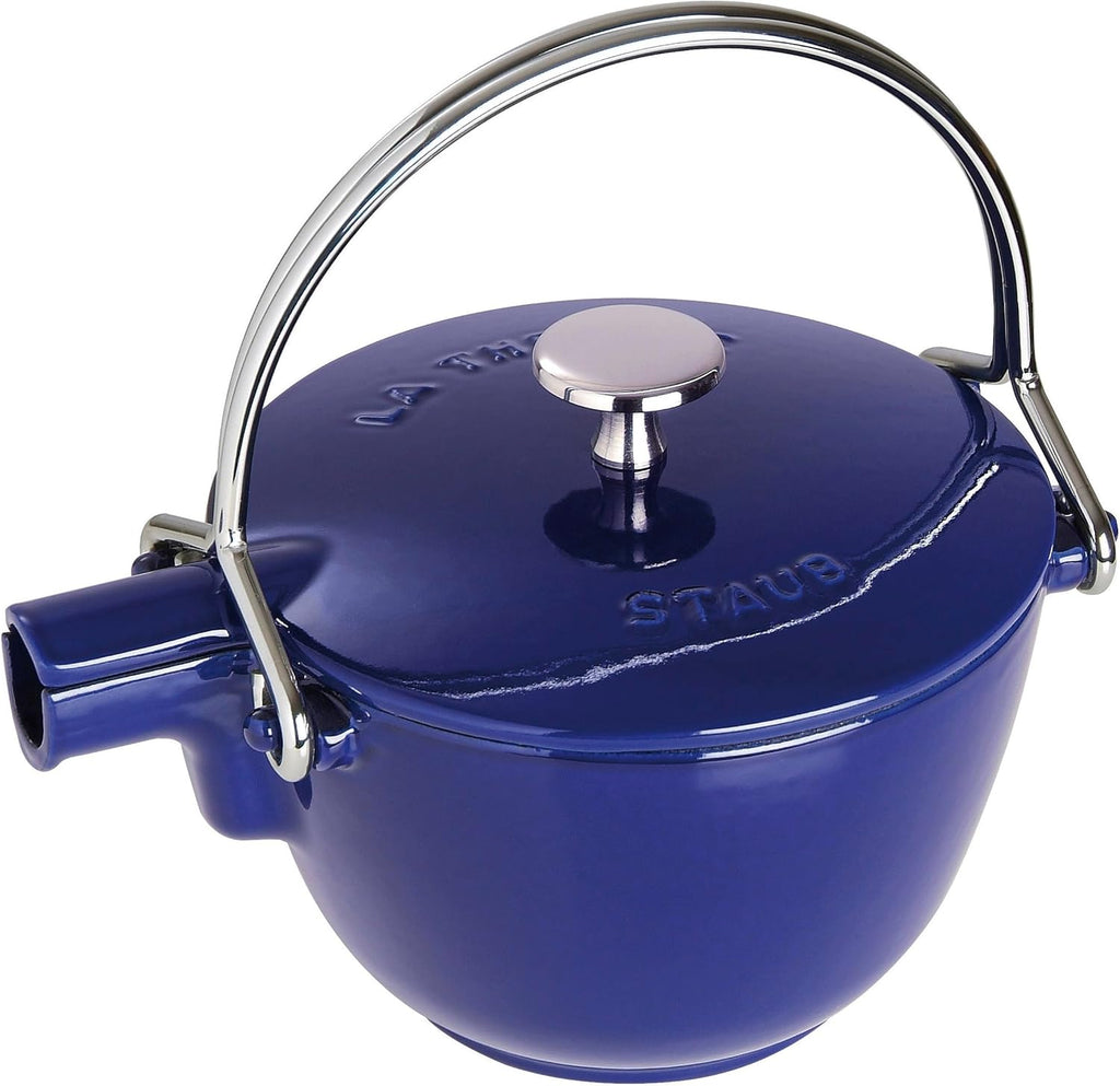 Staub Cast Iron 1-qt Round Tea Kettle - Basil, Made in France