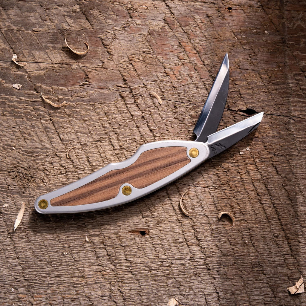 FLEXCUT Pocket Jack for Carvin' 2.0, Light Weight Wood Carving Jackknife Style Tool with 4 Blades, Made in the USA | JKN289