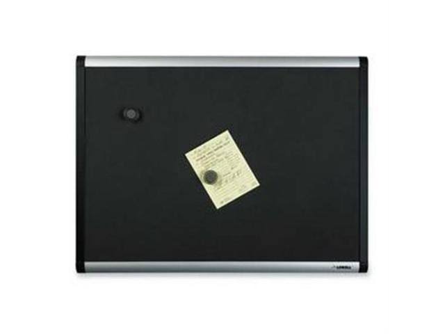 Lorell Black Mesh Fabric Covered Bulletin Board 48in. x 36in.