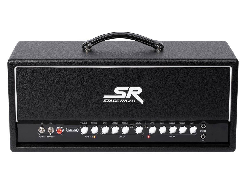 Stage Right by Monoprice SB20 50-Watt All Tube 2-Channel Guitar Amp Head with Reverb