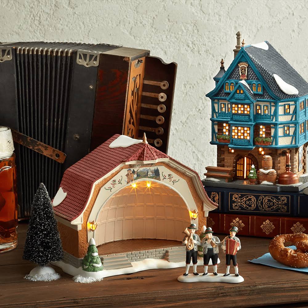 Department 56 Alpine Village Bavarian Concert Hall Boxed Set - Boxed