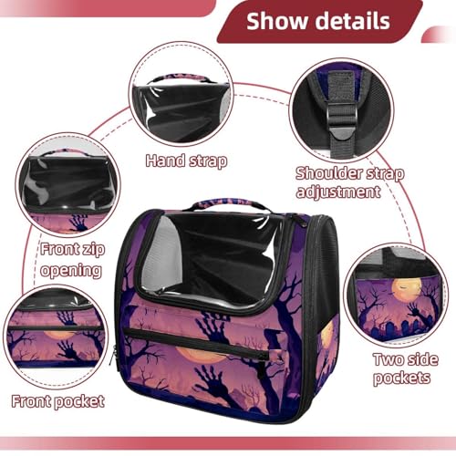 Halloween Pet Carrier Airline Approved Pet Carrier Bag Dog Carrier for Small Medium Cats Dogs Puppies Kitten