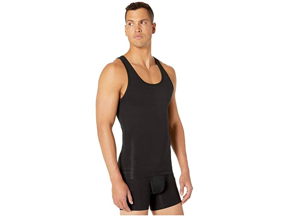Spanx Cotton Compression Tank, L, Black