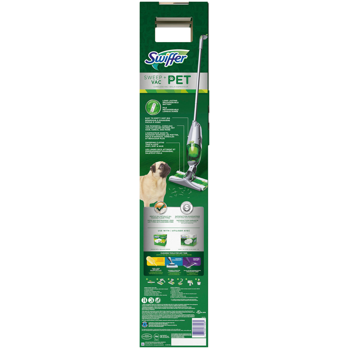 Swiffer Sweep + VAC Pet Cordless Vacuum Kit, Rechargeable Vacuum Sweeper - Each