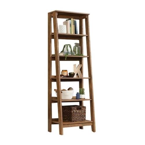 Sauder Trestle 5-Shelf Bookcase - Vintage Oak