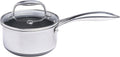 HexClad 1 Quart Hybrid Pot with Glass Lid - Non Stick Saucepan, Easy to Clean, Dishwasher & Oven Safe - Perfect for Making Sauces, Reheating Soups, Stocks, Cooking Grains