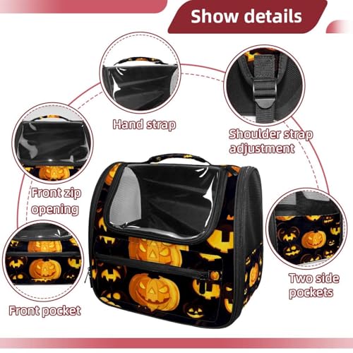 Halloween Pet Carrier Airline Approved Pet Carrier Bag Dog Carrier for Small Medium Cats Dogs Puppies Kitten