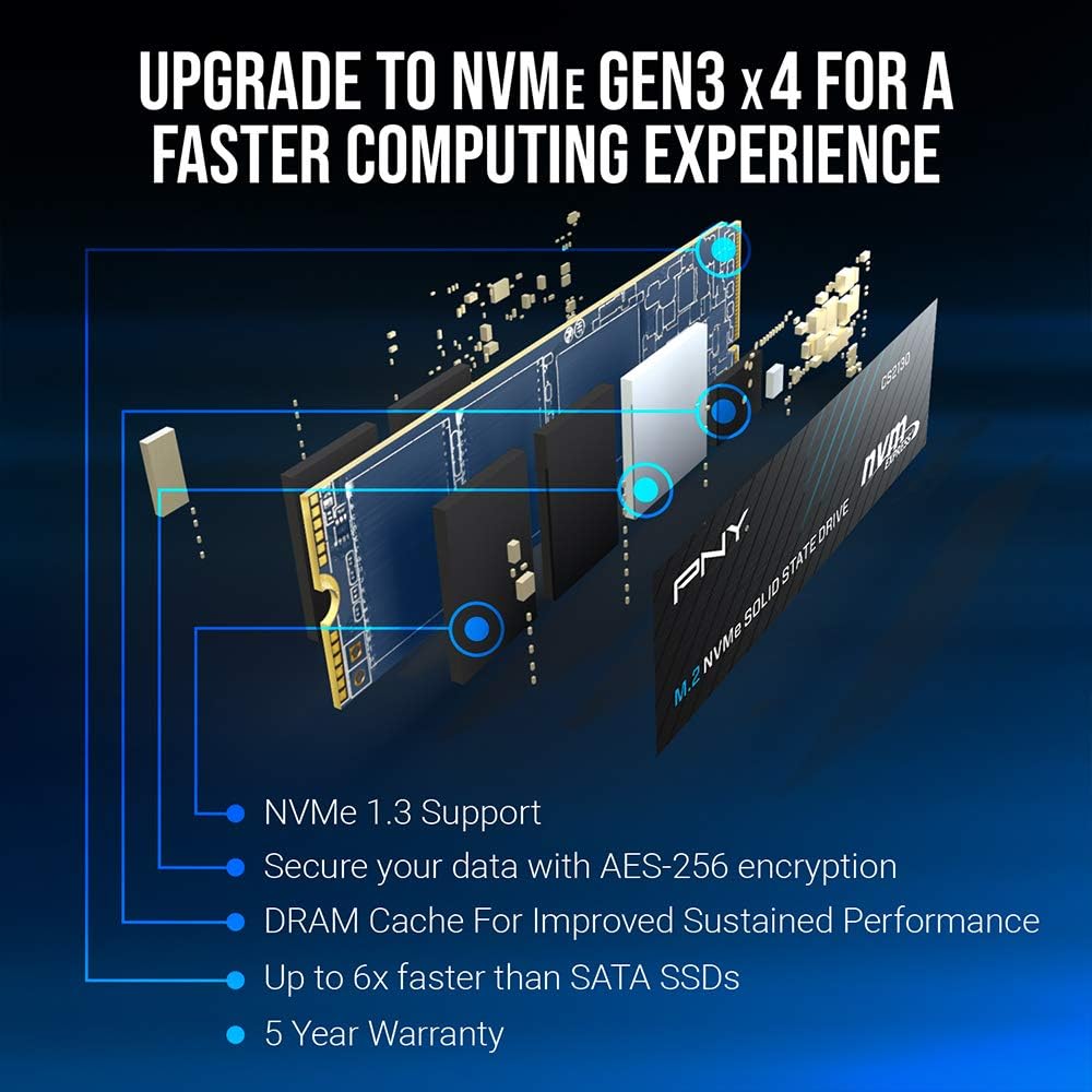 PNY CS2130 8TB M.2 NVMe Internal Solid State Drive (SSD) - M280CS2130-8TB-RB