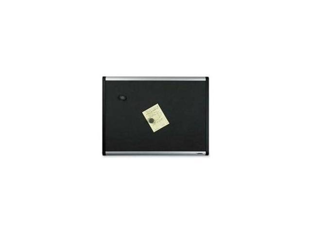 Lorell Black Mesh Fabric Covered Bulletin Board 48in. x 36in.