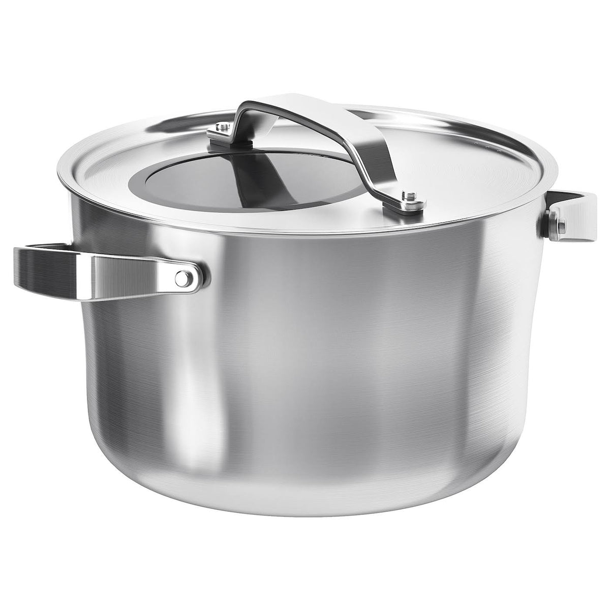 IKEA - SENSUELL Pot with Lid, Stainless Steel/Gray, 5.8 qt