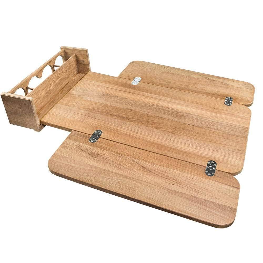 Whitecap Cockpit Table W/FOLDING Leaves Drinkholder Table Top - Holds 4