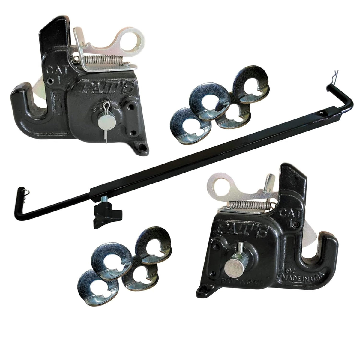 Pat's Easy Change with Stabilizer Bar - Best Quick Hitch System On The Market ?C Flexible, Durable and Affordable (RED CAT #1)