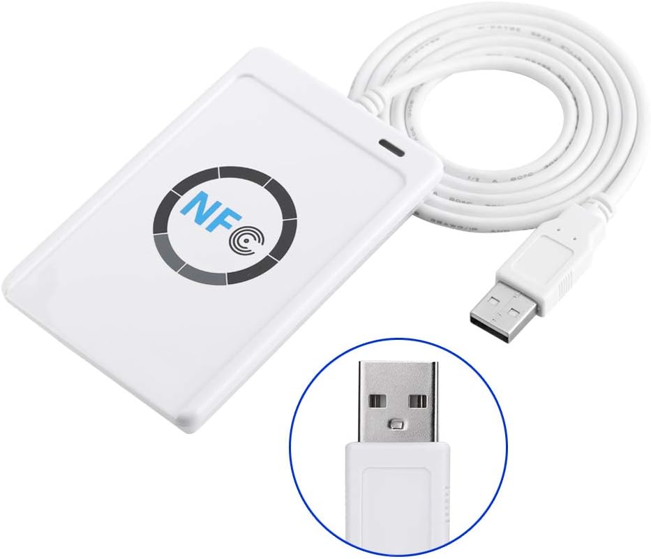NFC ACR122U RFID Contactless Smart IC Card Reader Writer, ACR122U NFC RFID Contactless Smart Reader & Writer/USB + 5X IC Card ACR122U RFID Smart Card NFC