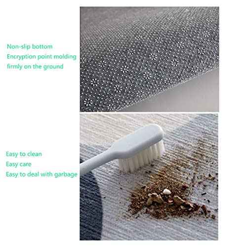 Dark Blue White Office Chair Mat Hardwood Floor Computer Desk Mat Anti-Slip Gaming Chair Mat Round Floor Mat Durable Floor Protector Old Fashion Romantic Decorating Diameter 35.4 in