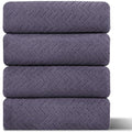 4 Pack Large Bath Towels Set 35x70 Black Oversized Bath Sheet Chair Towels, 600 GSM Ultra Soft & Absorbent Towels for Bathroom, Quick Dry Towel for Gym Hotel Camp Pool