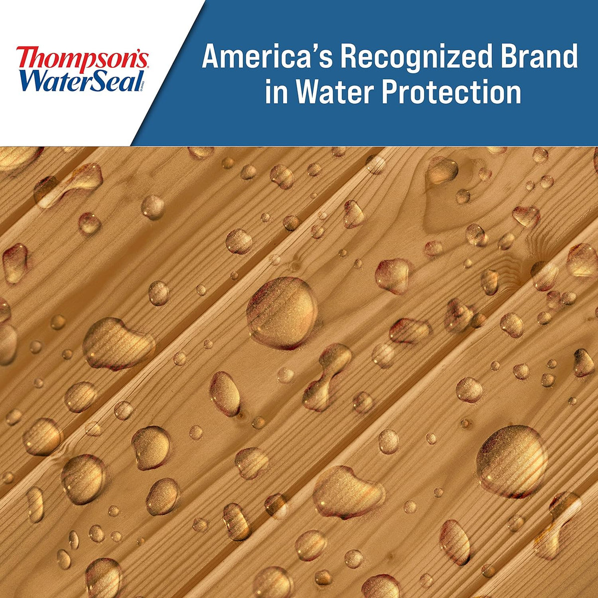Thompson??s WaterSeal Transparent Waterproofing Wood Stain and Sealer, Harvest Gold, 1 Gallon