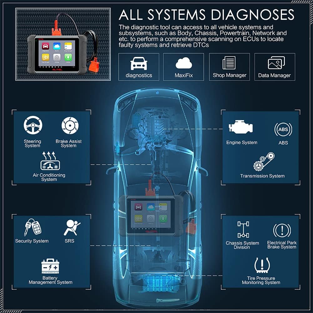 Autel Scanner MaxiSys MS906, 2022 Newest Automotive Scan Tool, Updated of MS906BT/MK906BT/MS906TS/MS908, ECU Coding, Bi-Directional Control, 31+ Services, All Systems Diagnostics