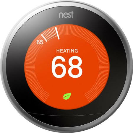 Google - Nest Learning Smart Thermostat - 3rd Generation - Stainless Steel T3007ES