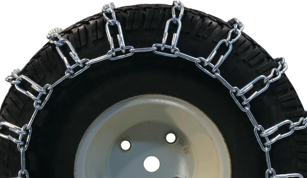 The ROP Shop Pair of 2 Link Tire Chains & Tensioners 23x10.5x12 for Snow Blowers, Lawn & Garden Tractors, Mowers & Riders, UTV, ATV, 4-Wheelers, Utility Vehicles