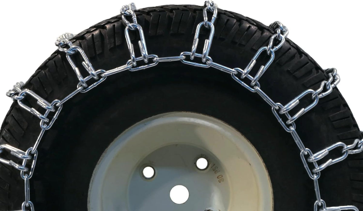 The ROP Shop Pair of 2 Link Tire Chains & Tensioners 23x10.5x12 for Snow Blowers, Lawn & Garden Tractors, Mowers & Riders, UTV, ATV, 4-Wheelers, Utility Vehicles