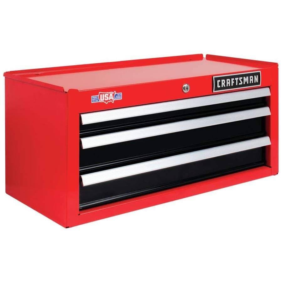 Craftsman 2000 Series 26-in W x 12.25-in H 3-Drawer Steel Tool Chest (Red) Cmst98246rb