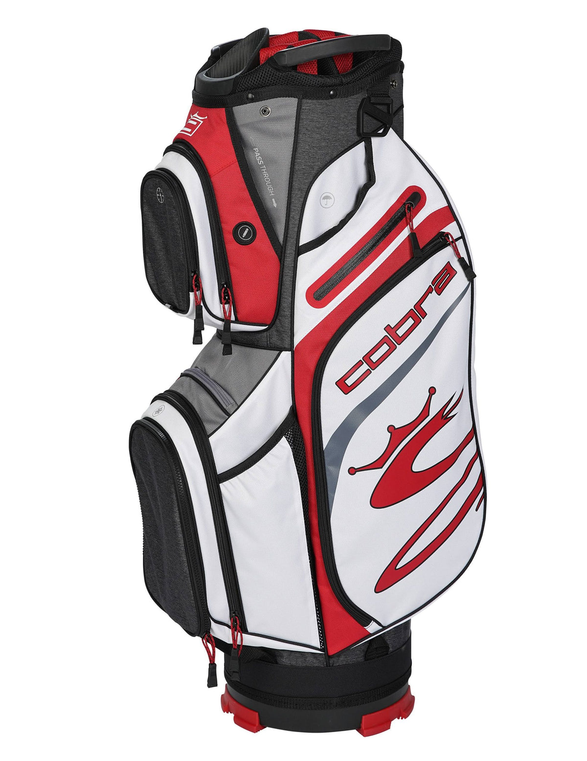 Cobra Golf 2020 Ultralight Cart Bag - Black-High Risk Red-White