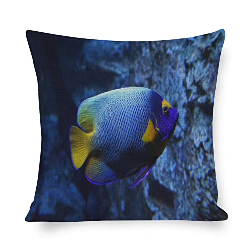 Cushion Pillow Cover Ocean Sea Starfish Zippered Pillow Cover Underwater Sea World Fish Nautical Ocean Throw Pillow Covers 18x18 Pillows for Couch Sofa Patio Furniture Home Decor
