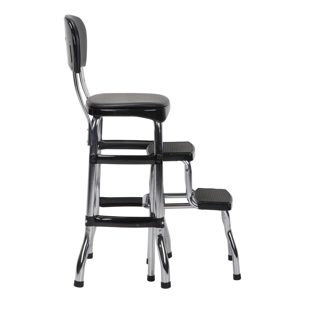 Cosco Black Retro Counter Chair / Step Stool