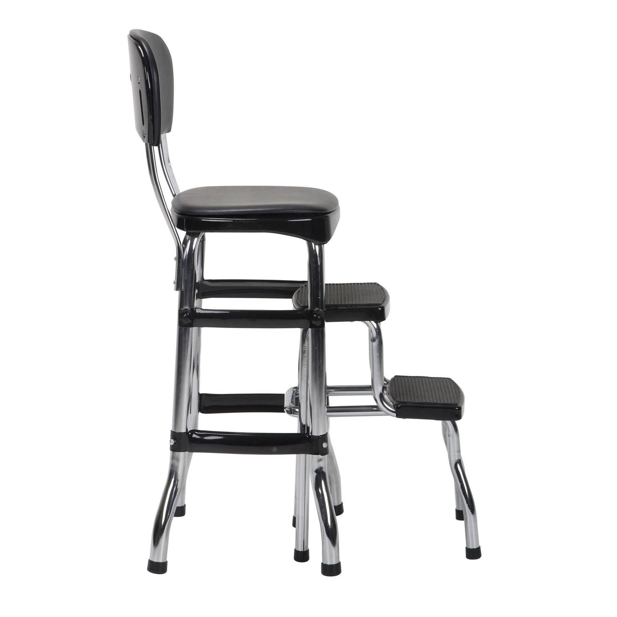 Cosco Black Retro Counter Chair / Step Stool