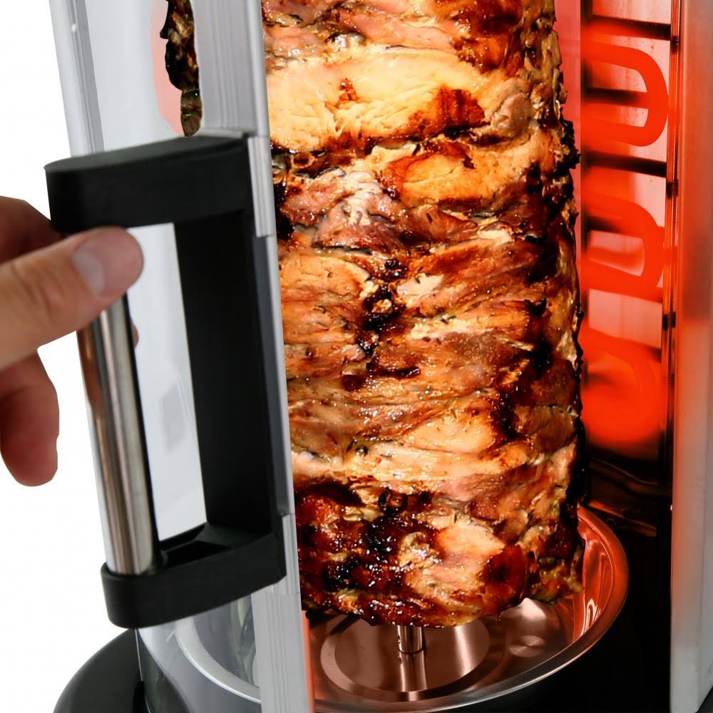 Nutrichef Vertical Rotisserie Oven - Rotating Kebob Cooker, Black