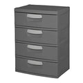 ??Sterilite 4 Drawer Heavy Duty Storage Unit-Grey