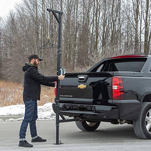 Kill Shot DEER-HOIST-SWIVEL Deluxe Hitch-Mounted Deer Hoist with Swivel u0026 Gambrel - 500 lb.