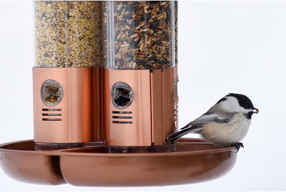Perky-Pet 7103-2 Copper Finish Triple Tube Bird Feeder