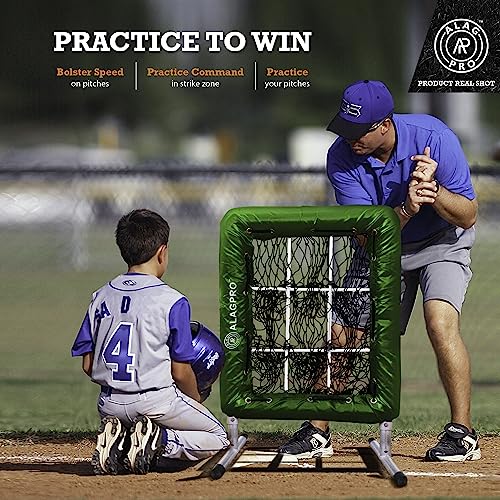 ALAGPRO? The Original 9 Hole Pitching Net with Strike Zone Pocket | Pitching Target for Baseball & Softball Pitchers