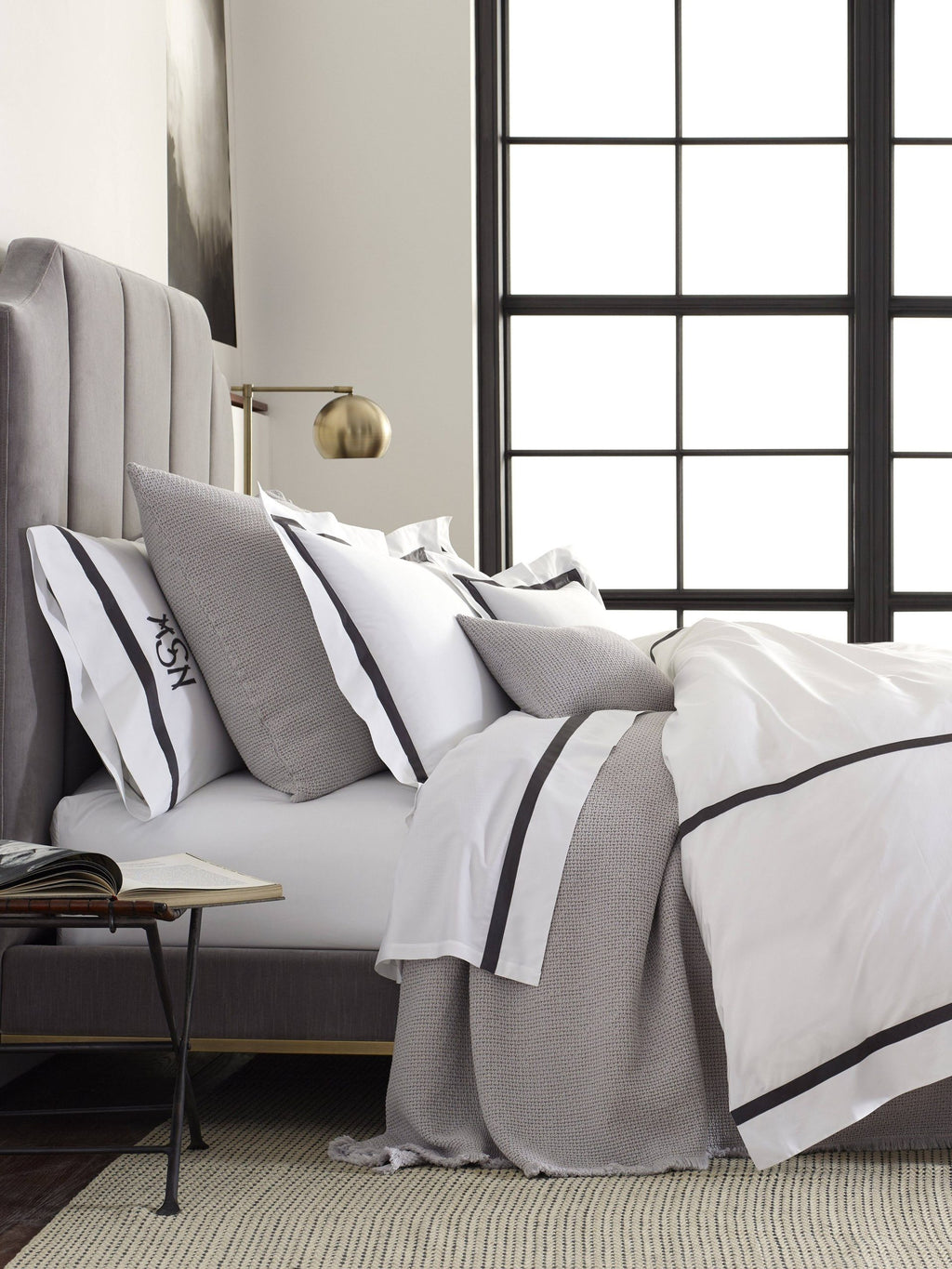 Matouk Lowell Duvet, King - Blue