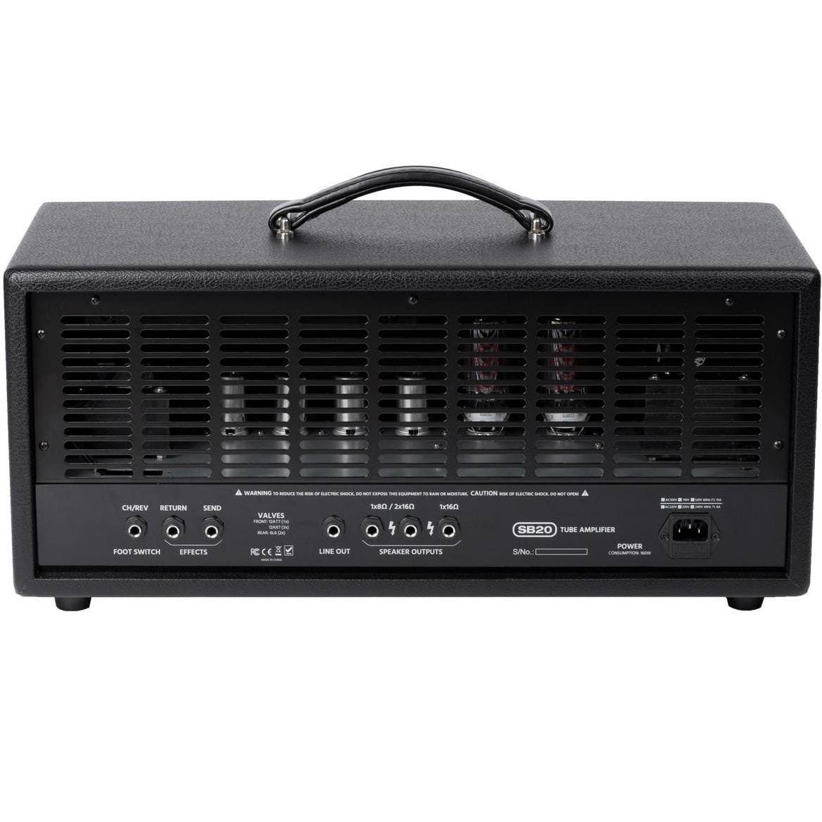 Stage Right by Monoprice SB20 50-Watt All Tube 2-Channel Guitar Amp Head with Reverb