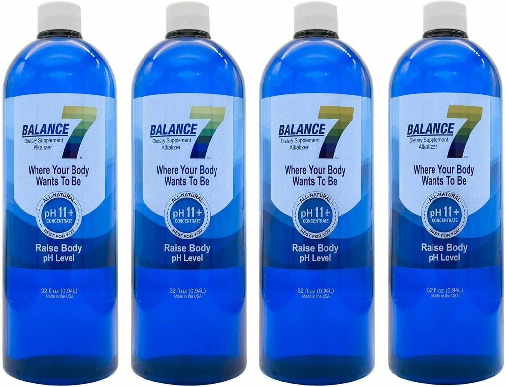 Balance 7 - Alkaline Dietary Supplement - 11+ pH Alkalizing Concentrate and pH Booster Mineral Liquid - pH Balancer (16 fl oz, 6 Bottles) Pack of 2