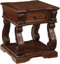 Signature Design by Ashley - Alymere Square End Table - Rustic Brown