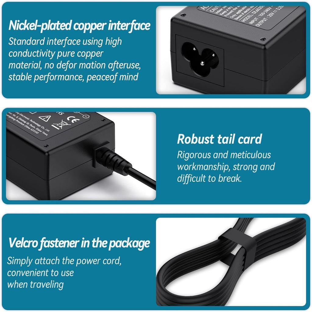 65W 45W IdeaPad Laptop Charger, for Lenovo IdeaPad 3 5 330 330s 320 310 S340 S145 100 110 110s 120S-11IAP 100S-11IBY 130-15AST 510s 530s 710S Flex 5 4 14 ADL45WCC Laptop Power Supply Cord