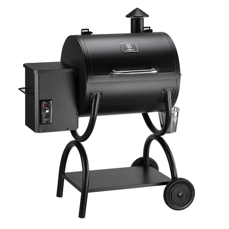 Z Grills ZPG-550A 590 Sq. in. Wood Pellet Grill and Smoker 7-in-1 BBQ in Black