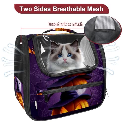Halloween Pet Carrier Airline Approved Pet Carrier Bag Dog Carrier for Small Medium Cats Dogs Puppies Kitten