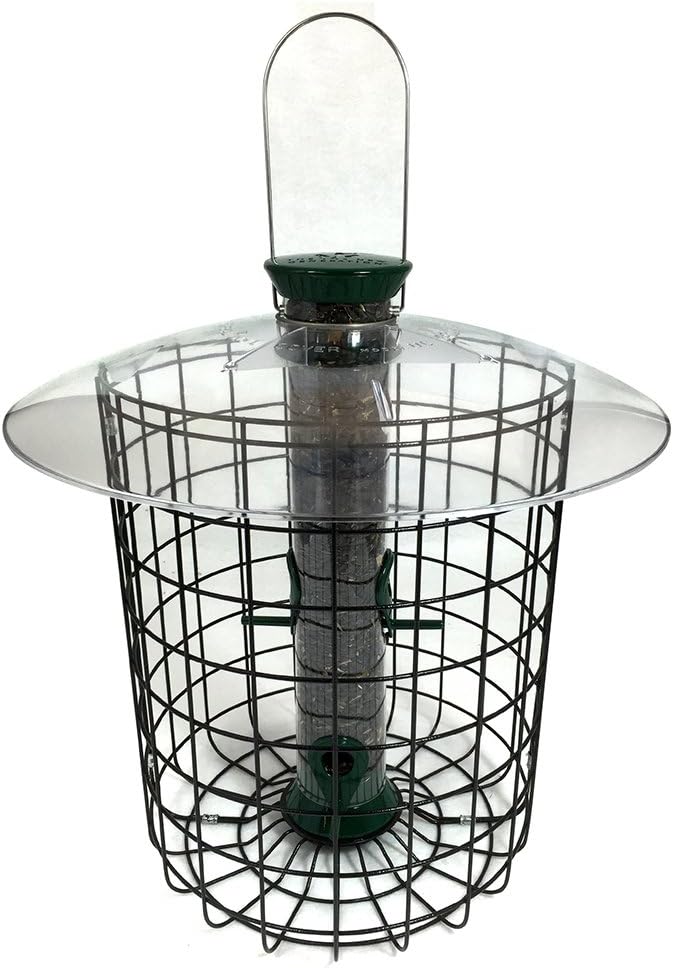 Droll Yankees 344305 Squirrel Proof, Caged Sunflower Bird Feeder, 20-Inch, Black