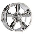 Rocket Racing R14-776142 Booster 17x7 Wheel, 5x4-3/4, 4-1/4 BS, Silver