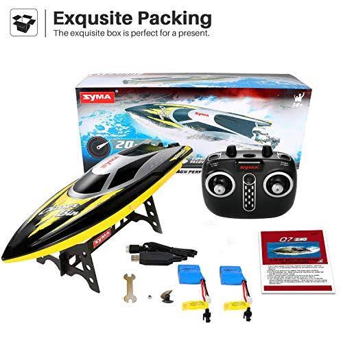 Remote Control Boat, Syma Q7 Boat for Pools and Lakes with 2.4GHz 25km/h High SP