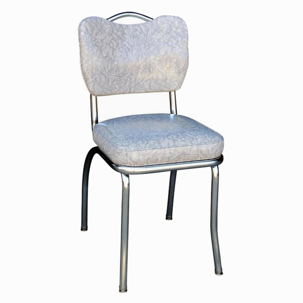 Richardson Seating Handle Back Diner Chair with 2x22 Box Seat Cracked Ice Grey