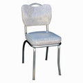 Richardson Seating Handle Back Diner Chair with 2x22 Box Seat Cracked Ice Grey