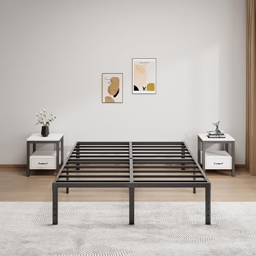 Metal Bed Frame Full Size - 14 Inch Heavy-Duty Full Platform Bed Frame No Box Spring Needed, Easy Assembly, Noise-Free, Sturdy Mattress Foundation, Underbed Storage Space